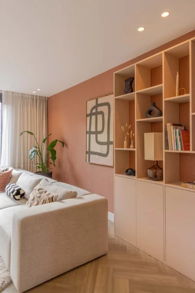 interieuradvies warm maatwerkkast terra roze de lier hoekwoning zuid holland